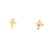 A pair of contemporary 14k gold cross stud earrings. In good condition. They are 0.5 inches in height.