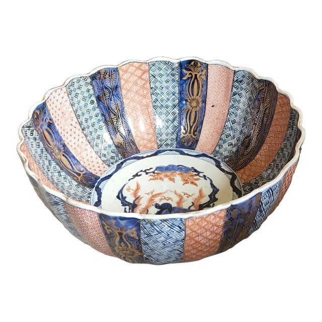 Antique Imari Punch Bowl For Sale