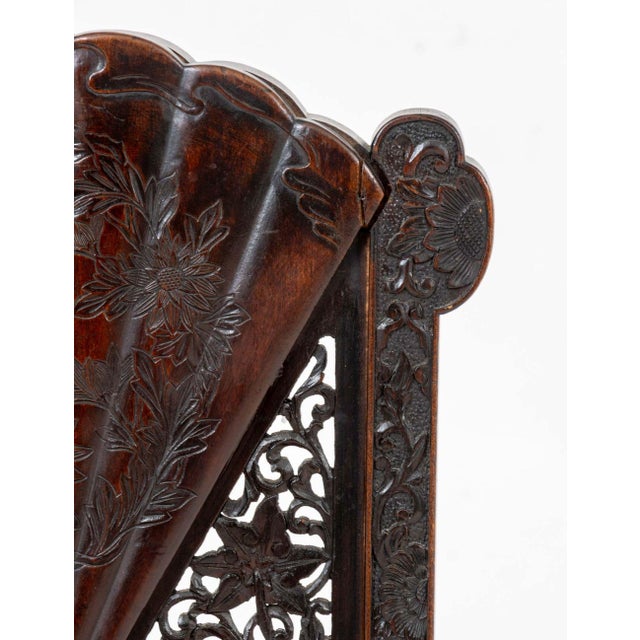 Chinese Export Carved Wood Side Chair, 19th C. For Sale - Image 4 of 7