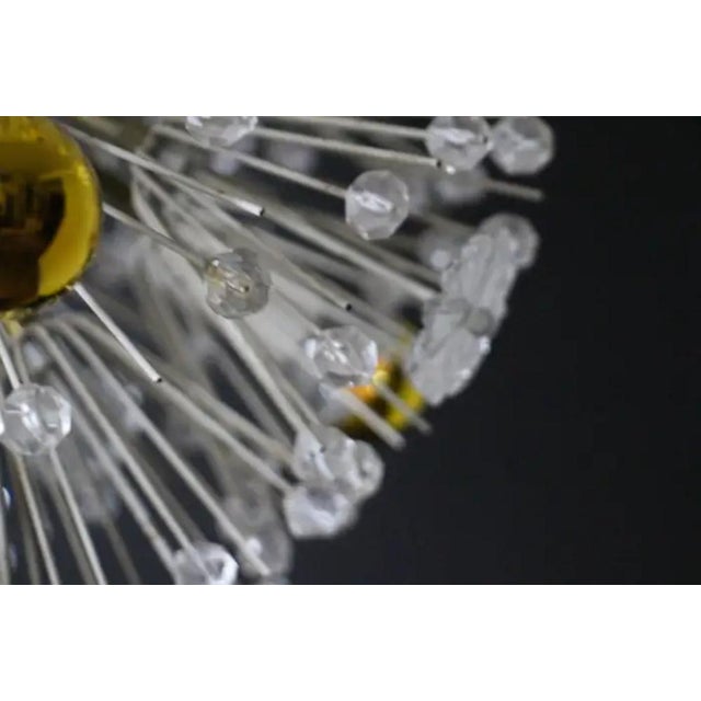 Metal Snowflake Chandelier by Emil Stejnar for Nikoll, 1950s For Sale - Image 7 of 16