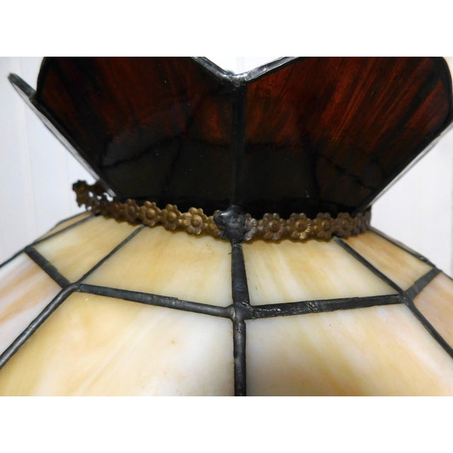 Vintage Slag Glass Pendant Light Fruit Motif For Sale - Image 4 of 17
