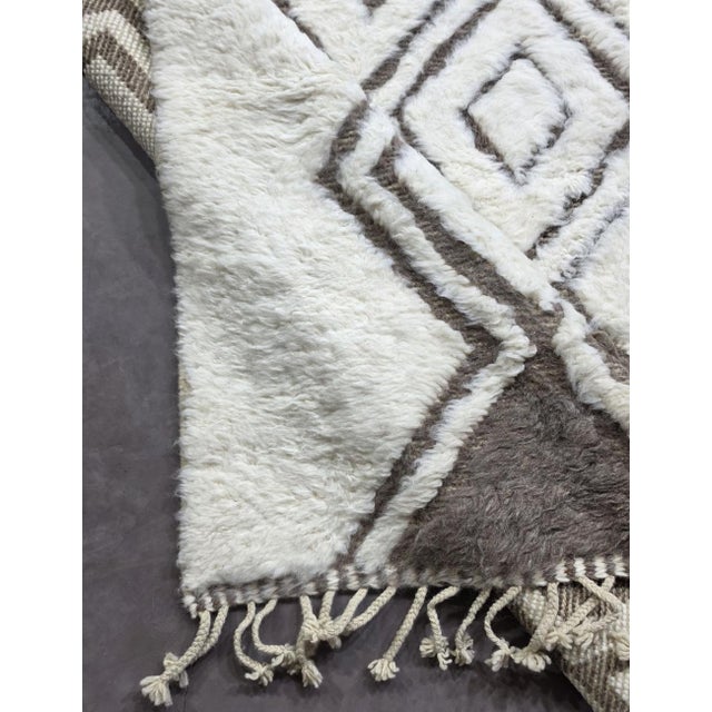 Textile Handmade Berber Wool Rug - 9.8 X 8.2 Ft For Sale - Image 7 of 8