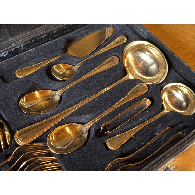 Vintage Bestecke Solingen Gold Plated Flatware - Service for 12 For Sale In Providence - Image 6 of 12