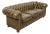 Vintage 1960s English Chesterfield Sofa in Olive Green Leather For Sale
