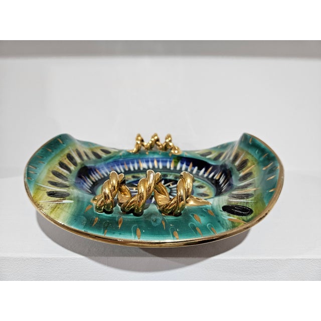 Ceramic Ceramic Plate from H. Bequet Quaregnon, Belgium, 1950s For Sale - Image 7 of 15