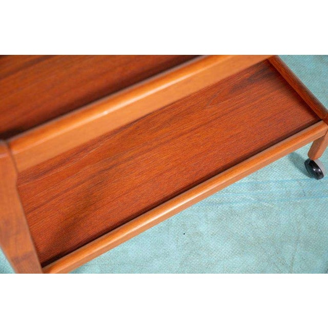 Vintage Serving Trolley in Teak For Sale - Image 14 of 15