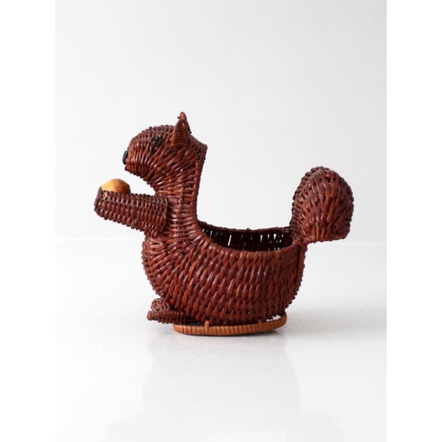 Vintage Wicker Squirrel Basket For Sale - Image 9 of 13