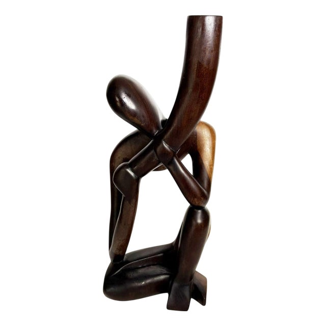 Wooden Sculpture of a Woman's Bust, France, 1980s For Sale