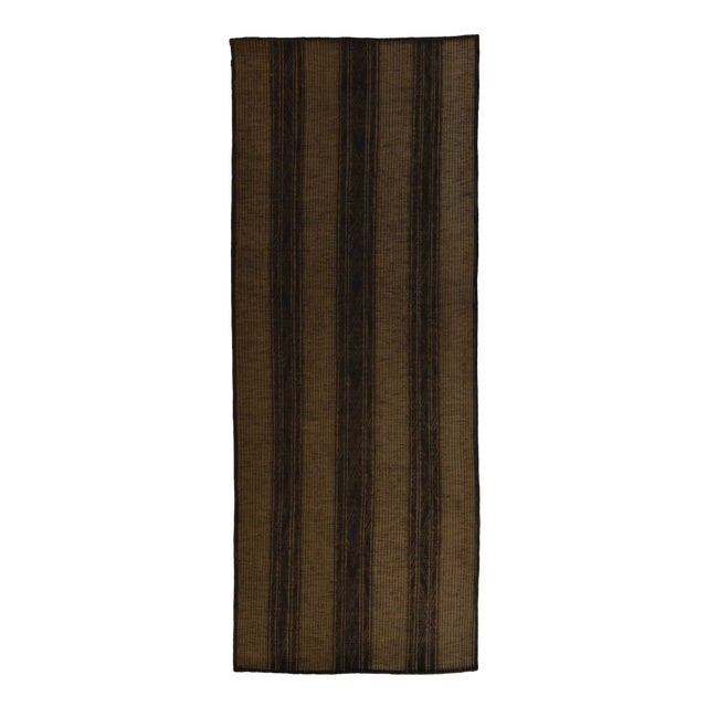 Vintage Tuareg Rug in Rush and Leather, 1990s For Sale