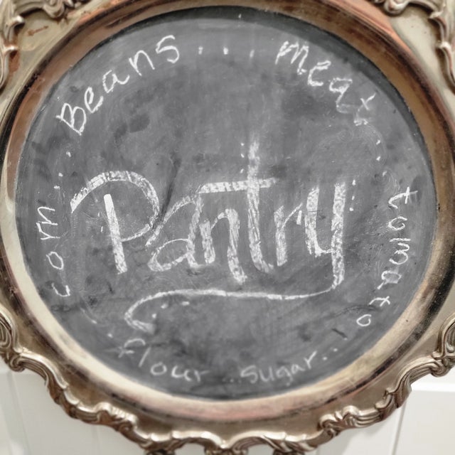 International Silver Vintage Chalk Board Menu Board Silverplate Tray Platter 22" X 17" W Hanger For Sale - Image 4 of 16