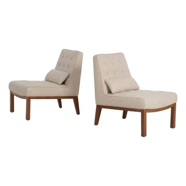 Edward Wormley for Dunbar Pair of Slipper Chairs 1950s For Sale