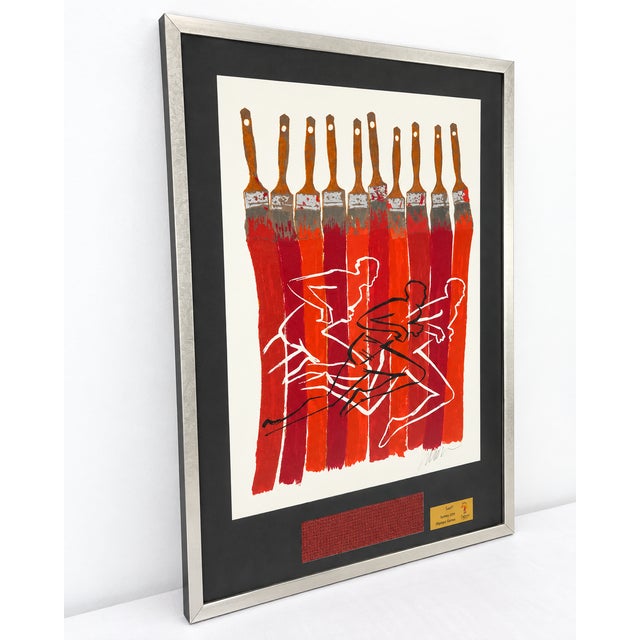 Contemporary Arman Fernandez ~ Paintbrush Strokes ~ 1996 Atlanta Olympics ~ Materic Lithograph Signed Art For Sale - Image 3 of 18