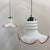 Italian Murano Glass Pendant Lamps with Red Trim, Italy, 1970s, Set of 2 For Sale - Image 12 of 12