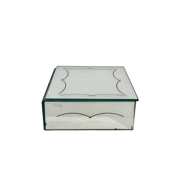 Antique French Art Deco Mirrored Box For Sale - Image 6 of 16