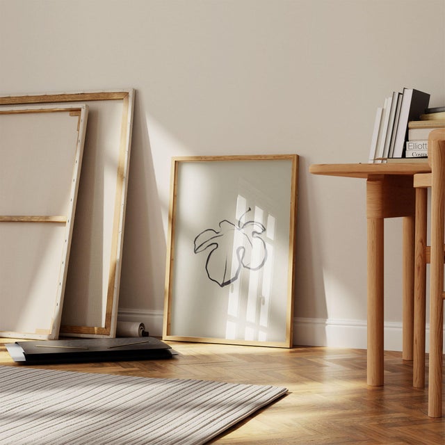 Contemporary Minimalist Botanical Print | Chairish