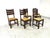 Brown Vintage Brutalist Oak and Wicker Dining Chairs, 1960s, Set of 6 For Sale - Image 8 of 12