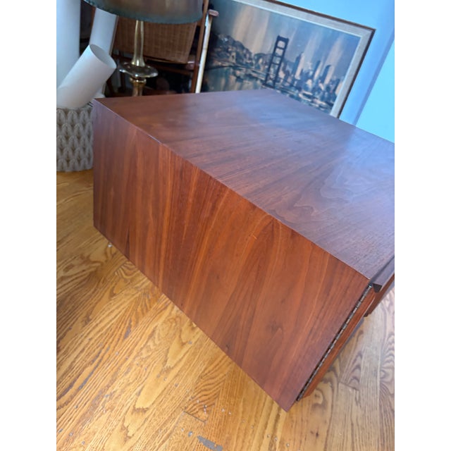 1960s Stunning John Keal for Brown Saltman Walnut Side Cabinet / End Table For Sale - Image 9 of 9
