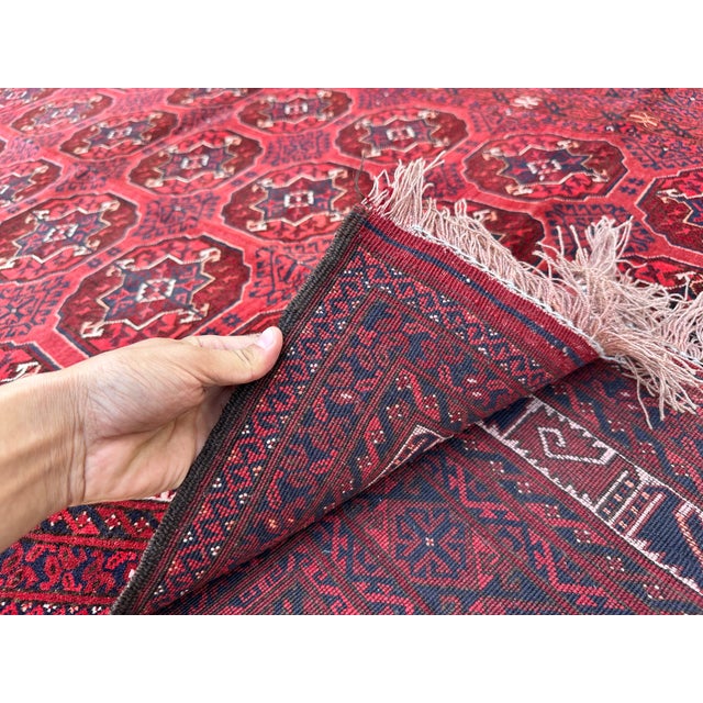 Fine Quality Red Bokhara Hand-Knotted Wool Rug - 7'9" X 5'5" For Sale - Image 16 of 16