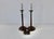 Late 20th Century Georgian Style Mahogany Brass Candlestick Table Lamps - a Pair For Sale - Image 16 of 18