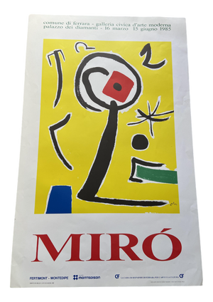 Mirò Lithograph Poster from Montedison, 1985