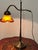 Antique Brass Table Lamp with Pate De Verre Glass Shade from Unbekannt, 1920s For Sale - Image 3 of 8