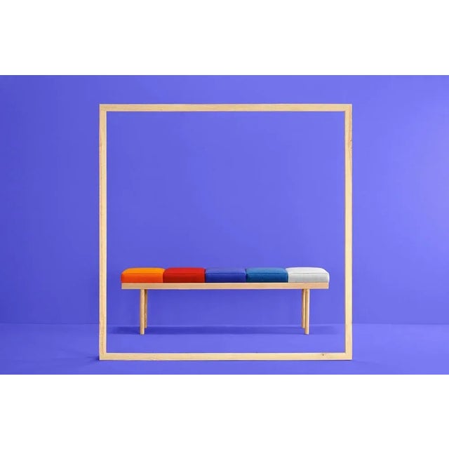 Pair of Valentino Bench by Pepe Albargues Dimensions: 45 x 150 x 45 cm Materials: Beechwood structure. Seat stuffed with...