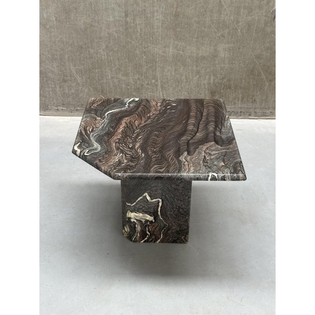Mid-Century Modern Mid-Century Modern Cipollino Marble Side Table For Sale - Image 3 of 8