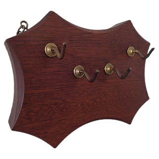 Solid Teak Key Hanger, 1960s For Sale