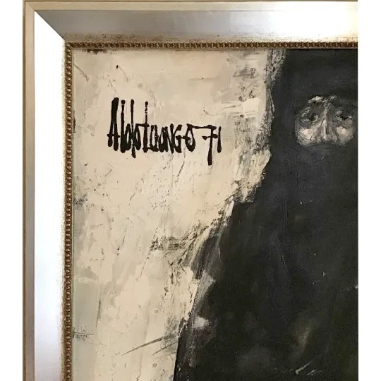 Artist: Aldo Luongo Country: Argentina / USA Title: Untitled – Man in Black Medium: Original oil Painting on Canvas Marks:...