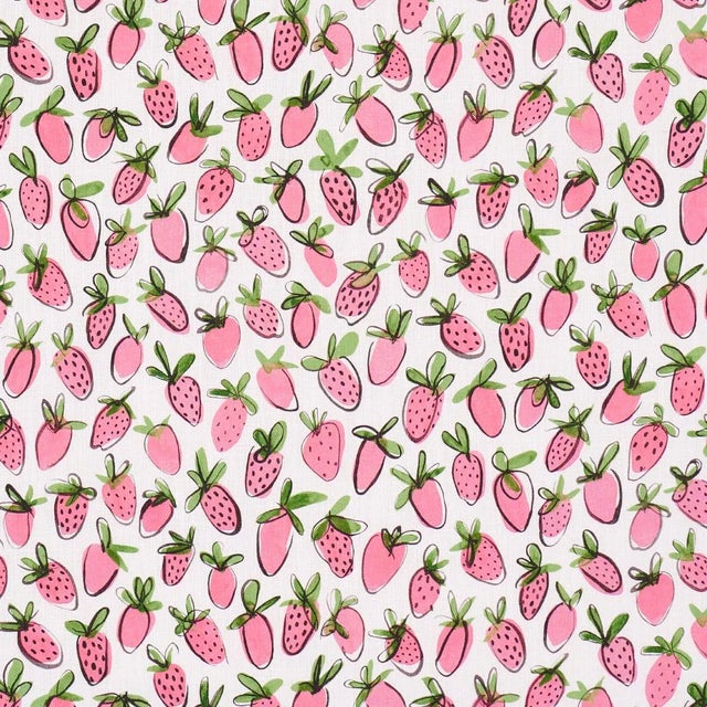 Schumacher X Studio Bon Shortcake Indoor/Outdoor Fabric In Pink For Sale