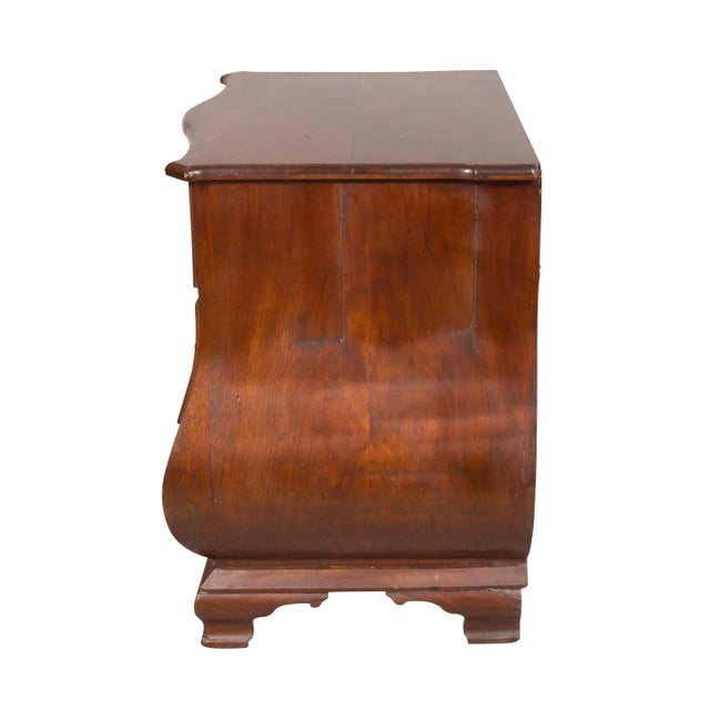 Brown Dutch Mahogany Bombe Petit Chest of Drawers For Sale - Image 8 of 12