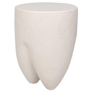 NOIR Donald Side Table, White Fiber Cement