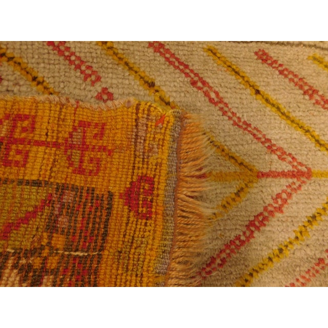 Antique Oushak Saf Prayer Rug 3'2"x 6'10" For Sale - Image 10 of 13