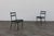 Pair of Jacques Adnet Distressed Green Leather & Black Metal Dining Chairs, France 1950s For Sale - Image 10 of 18