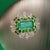 2010s Natural Emerald Tsavorite Diamond Ring 6.75 14k White Gold 9.22 TCW Certified For Sale - Image 5 of 17