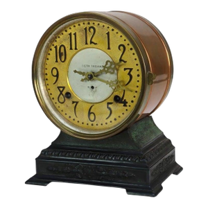 Seth Thomas “Grand Model” Copper & Brass Automatic 8-Day Alarm Clock C1920