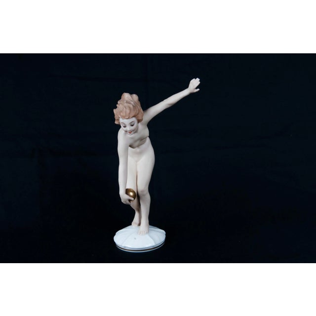 Art Deco Early 20th Century Hutschenreuther Porcelain Nude Figure For Sale - Image 3 of 9