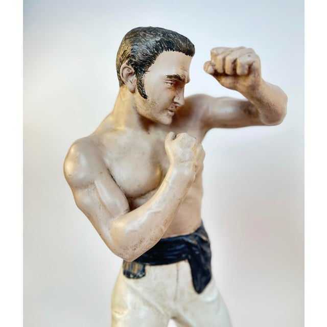 Arthur waagen memel 1833 – 1898 paris john l. Sullivan vs. James j. Corbett two painted metal sculptures, ca. 1895 height...
