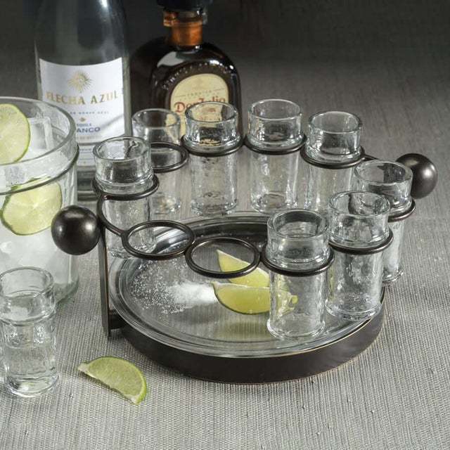 2020s Agave Ten Shot Tequila Set w/ Ice Bucket For Sale - Image 5 of 6