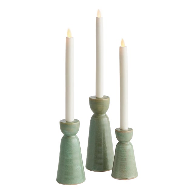 Libbey Taper Holders, Set Of 3 For Sale