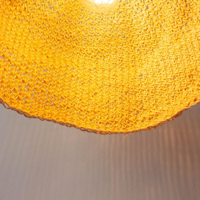 Textile Large Handmade Pendant Lamp by Com Raiz For Sale - Image 7 of 14