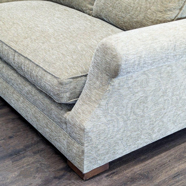 Traditional Patterned Loveseat With Rolled Arms For Sale In San Francisco - Image 6 of 9