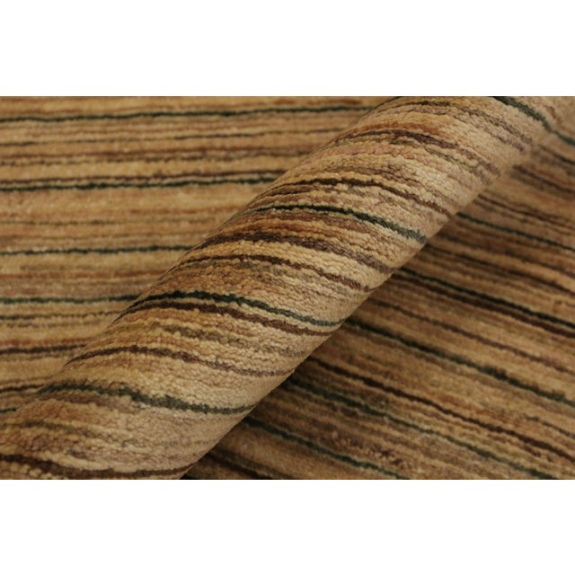 Textile Boho Chic Gabbeh Beige/Green Wool Rug - 3'1'' X 4'11'' For Sale - Image 7 of 10