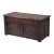 Antique 1800s English Carved Oak Coffer Storage Trunk Box For Sale