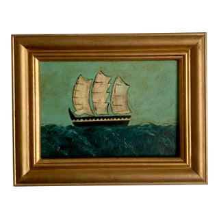 Contemporary Impressionist Style Seascape Painting on Canvas, Framed For Sale