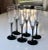 1960s French Cristal d'Arques "Domino" Onyx-Stemmed Champagne Flutes- Set of 6 For Sale - Image 4 of 7