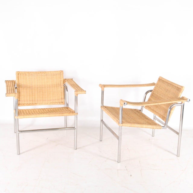 Wicker and Chrome Chairs, 1980s, Set of 2 For Sale - Image 14 of 15