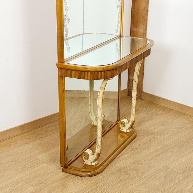 1950s Mid-Century Italian Mirrored Console by Osvaldo Borsani, 1950s For Sale - Image 5 of 7
