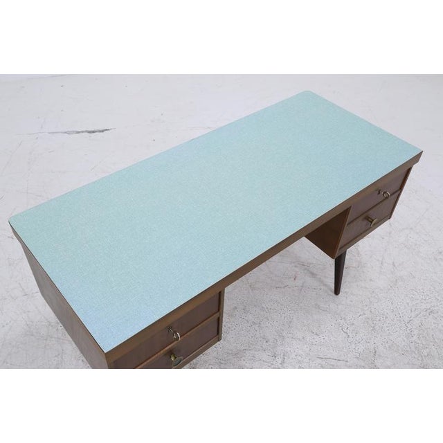 Mid-Century Desk with Formica Surface and Drawers, 1950s-1960s For Sale - Image 6 of 14
