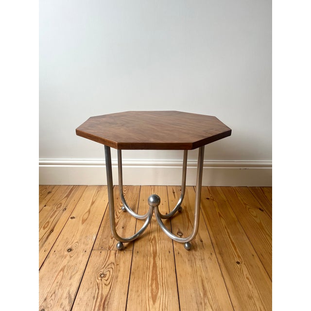 1920s Vintage Bauhaus Octagonal Side Table, 1920s For Sale - Image 5 of 18
